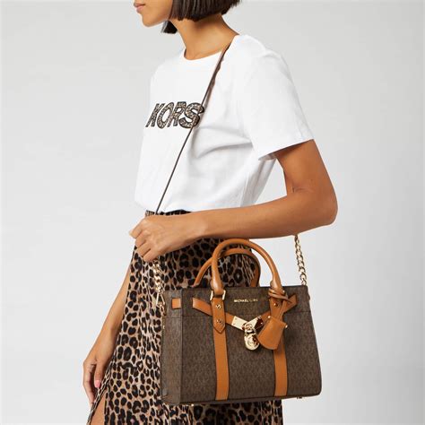 michael michael kors hamilton signature satchel|michael kors nouveau hamilton.